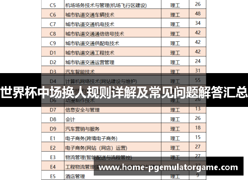 世界杯中场换人规则详解及常见问题解答汇总